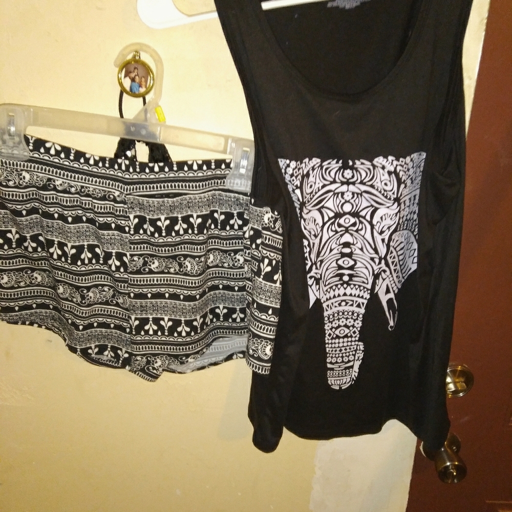 Elephant tank with shorts